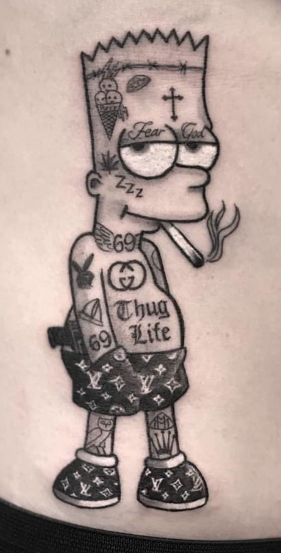 Featured image of post Gangsta Bart Simpson Tattoo